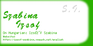 szabina izsof business card